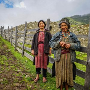 Local ethnic women in Merak Bhutan